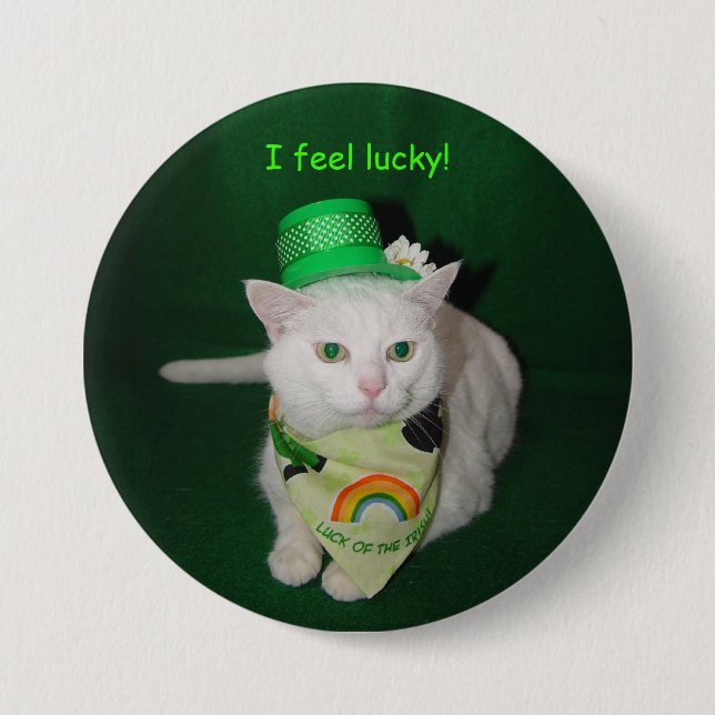 I Feel Lucky! 3 Inch Round Button (Front)