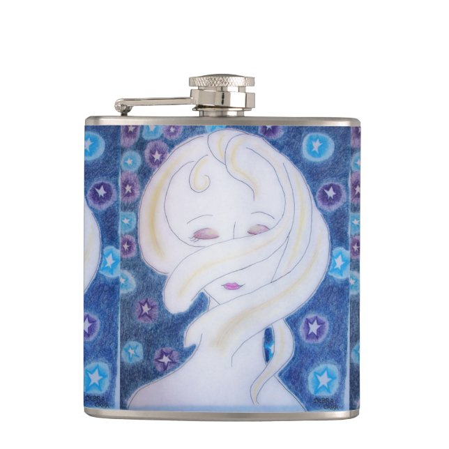 I Feel My Universe  Hip Flask (Front)