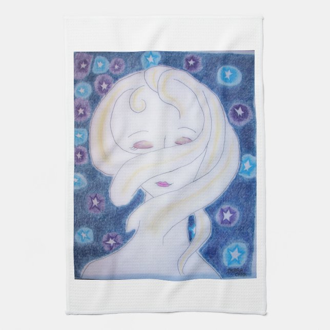 I Feel My Universe Kitchen Towel (Vertical)