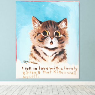 I Fell in Love With a Lovely Kitten (Myself) Canvas Print