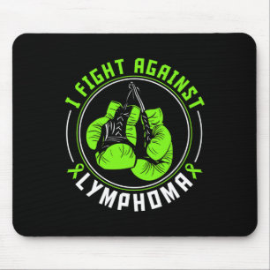 I Fight Lymphoma Awareness Support Boxing Gloves  Mouse Pad