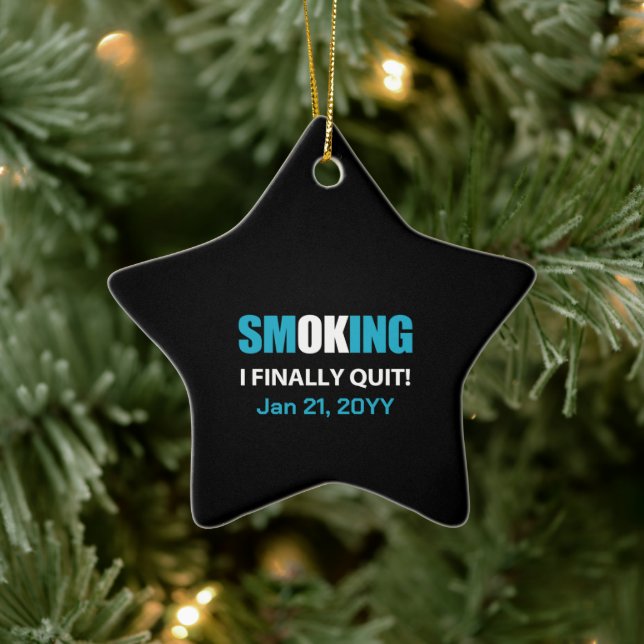 I Finally Quit - Stopped Smoking Reward Ceramic Ornament (Tree)