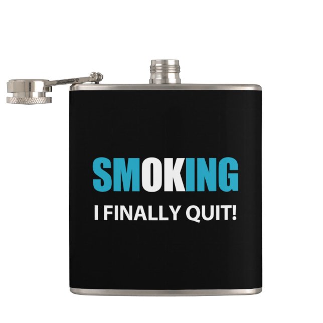 I Finally Quit - Stopped Smoking Reward Hip Flask (Opened)