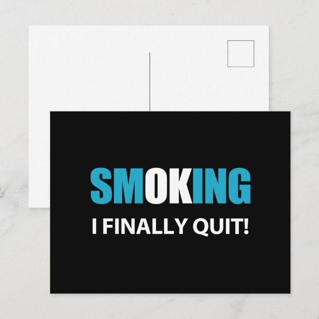 I Finally Quit - Stopped Smoking Reward Postcard (Front/Back)
