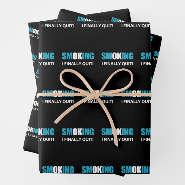 I Finally Quit - Stopped Smoking Reward Wrapping Paper Sheet (In situ)
