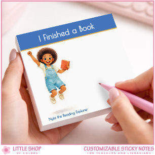 I Finished a Book Personalized Book Lover Post-it Notes