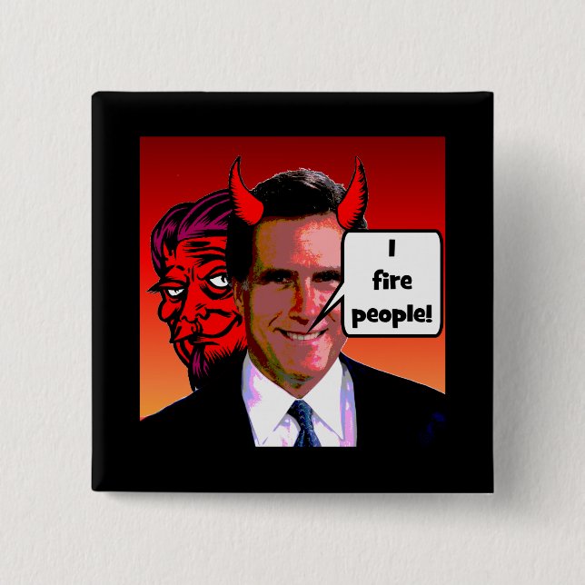 I fire people 2 inch square button (Front)