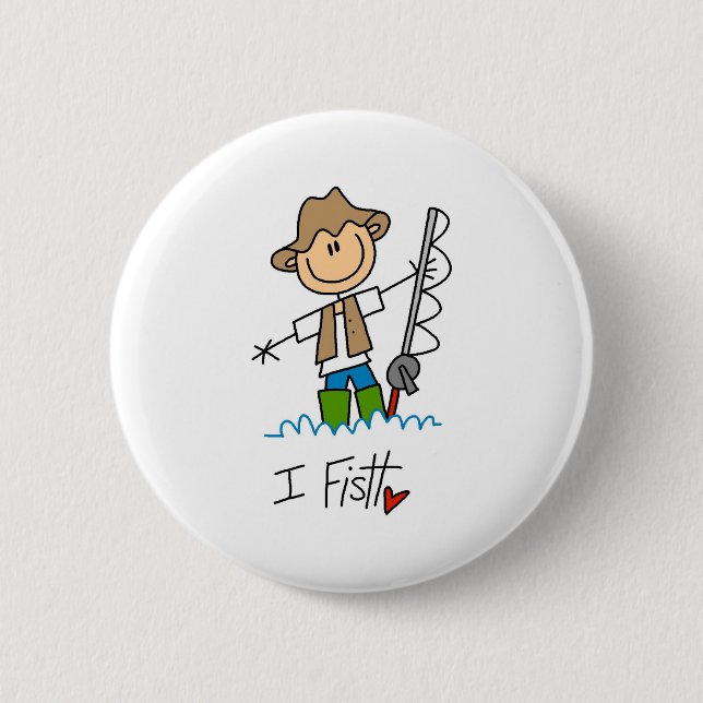 I Fish  2 Inch Round Button (Front)