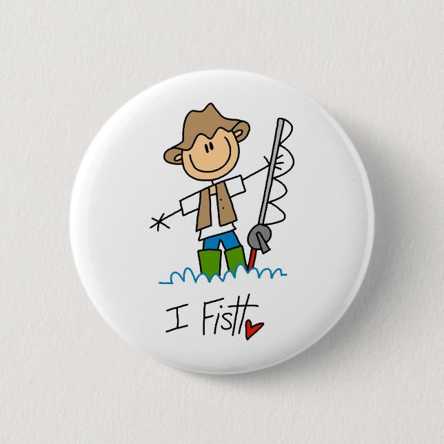 I Fish 2 Inch Round Button (Front)