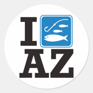 I Fish Arizona - AZ Classic Round Sticker