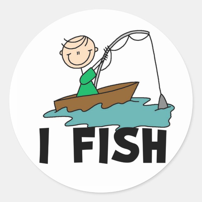 I Fish Stick Boy Stickers Sticker (Front)