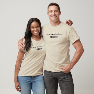 "I Fish. Therefore I am." PMYC in signal flags T-Shirt