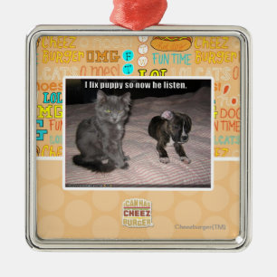 I fix puppy metal ornament