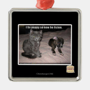 I fix puppy metal ornament