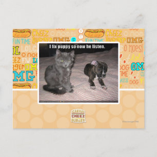 I fix puppy postcard
