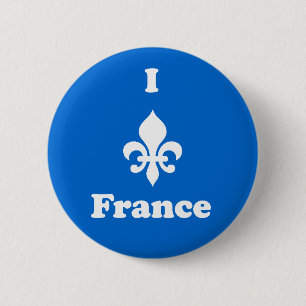 I Fleur-de-Lis France Button