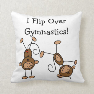 I Flip Over Gymnastics Throw Pillow