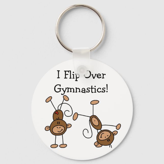 I Flip Over Gymnastics Tshirts and Gifts Keychain (Front)