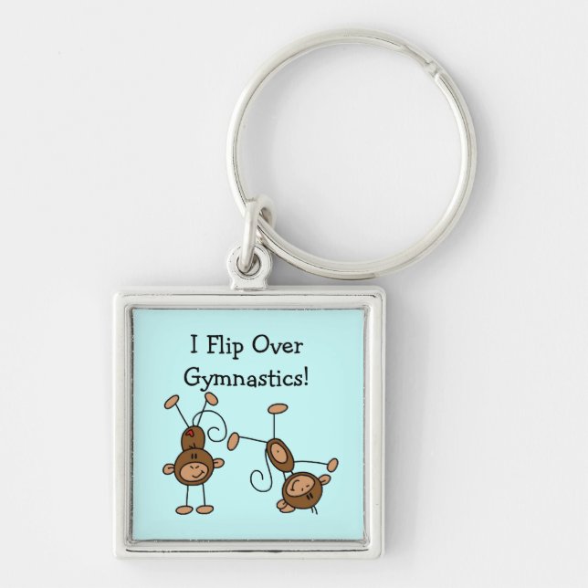 I Flip Over Gymnastics Tshirts and Gifts Keychain (Front)