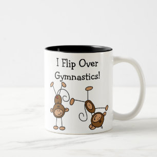 I Flip Over Gymnastics Two-Tone Coffee Mug