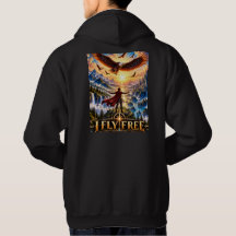 I Fly Free Fantasy Eagle Pullover Hoodie