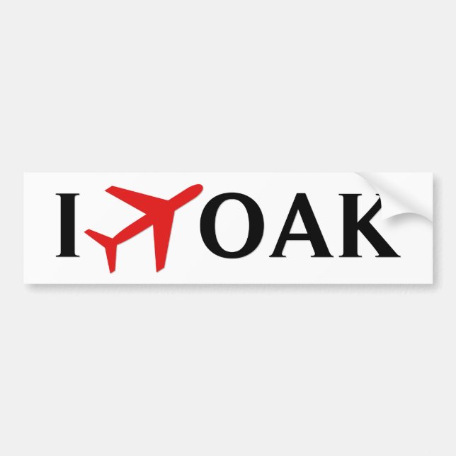 I Fly OAK - Oakland International Airport Bumper Sticker (Front)