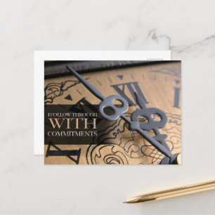 "I follow through" Motivation Affirmation Postcard