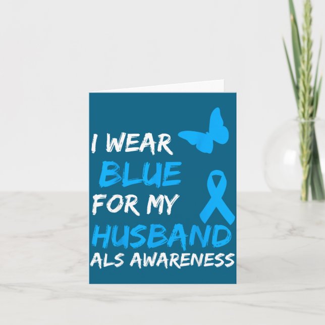 I For Als Awareness Blue Husband Card (Front)