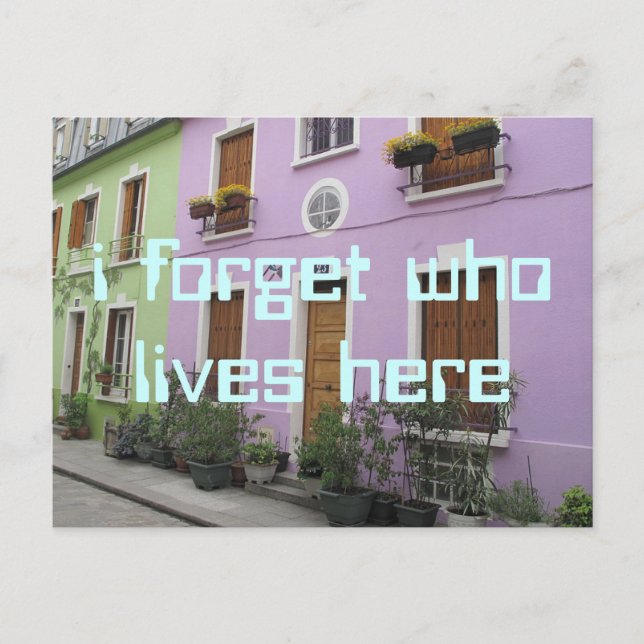 i forget postcard (Front)