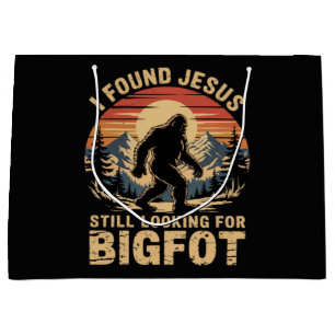 I Found Jesus Still Looking for Bigfoot Large Gift Bag