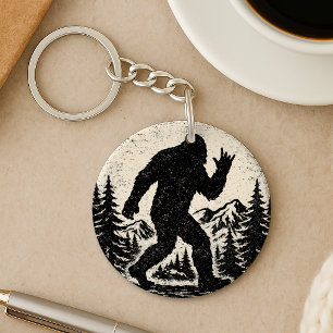 I Found Jesus Still Looking for Bigfoot Sasquatch Keychain