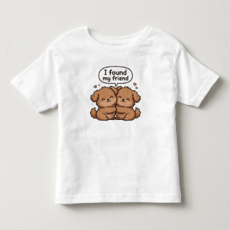 I Found My Friend Cute Puppy Best Friends T-Shirt