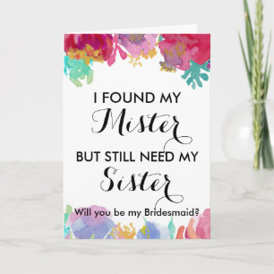 I Found My Mister But I Still Need My Sister Invitation