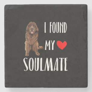 I Found My Soulmate Newfoundland Dog Lover Stone Coaster