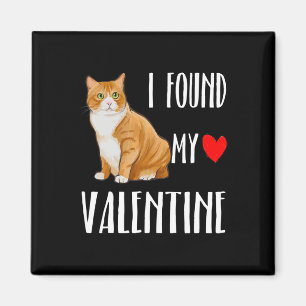 I Found My Valentine Day Manx Cat Lover Gift Magnet