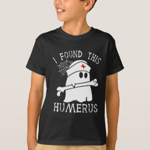 I Found This Humerus Fun Ghost Nurse Halloween T-Shirt