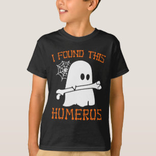 I Found This Humerus Fun Halloween Ghost Skeleton  T-Shirt