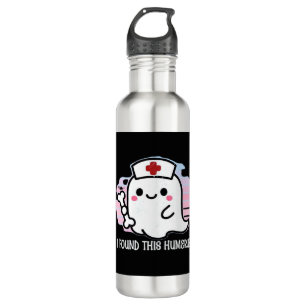 I Found This Humerus Funny Halloween Nurse Ghost B 710 Ml Water Bottle