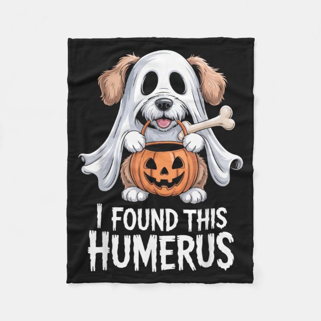 I Found This Humerus Halloween Costume 1 Fleece Blanket (Front)