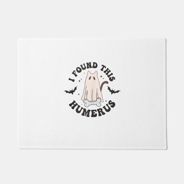 I Found This Humerus Humourous Funny Halloween Cat Doormat (Front)