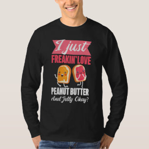 I Freakin Love Peanut Butter And Jelly Men Pbj Bre T-Shirt