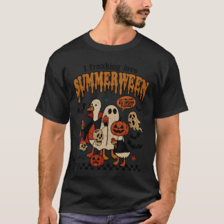 I Freaking Love Summerween Spooky Goose Summer Hal T-Shirt