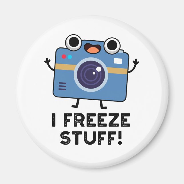 I Freeze Stuff Funny Camera Pun  Magnet (Front)