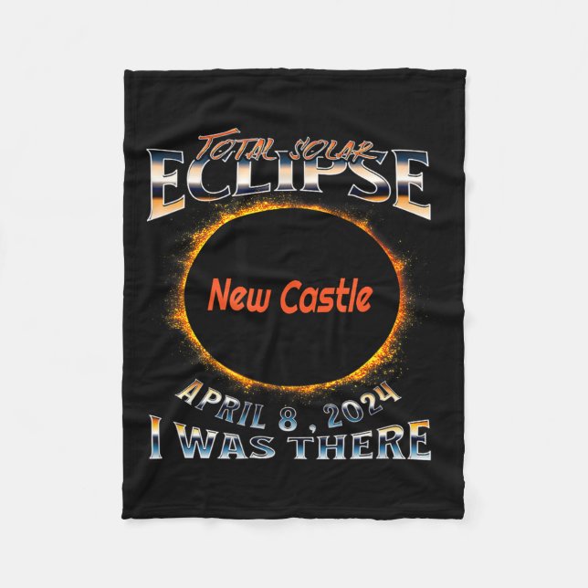 I Funny Solar Eclipse Castle Indiana There Fleece Blanket (Front)