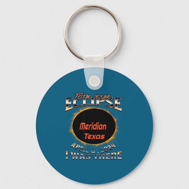 I Funny Solar Eclipse Meridian Texas There Keychain (Front)