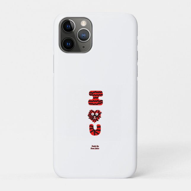 I Fuzzy U Apple iPhone 11 Pro Case (Back)