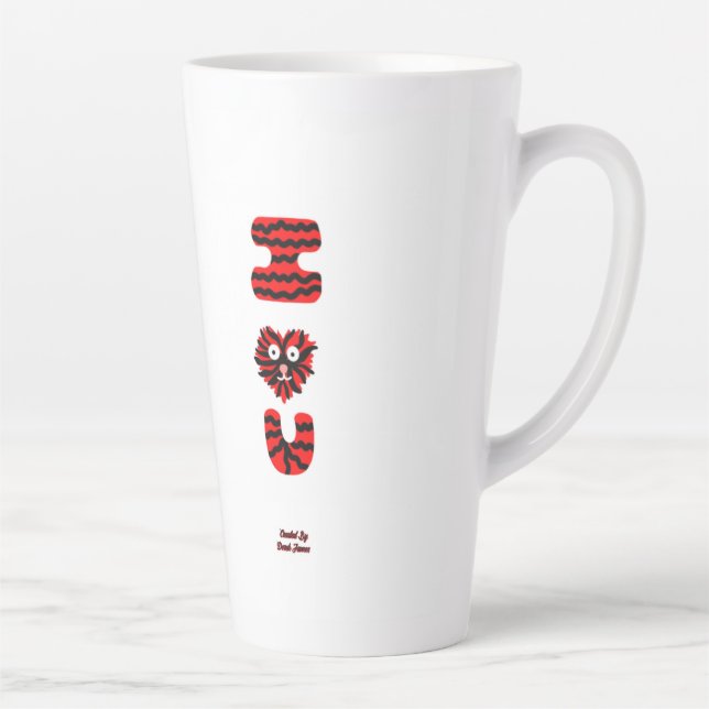 I Fuzzy U Large Latte Mug (Right)