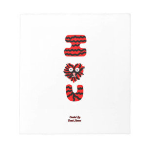 I Fuzzy U Notepad (14 cm x 15.2 cm)