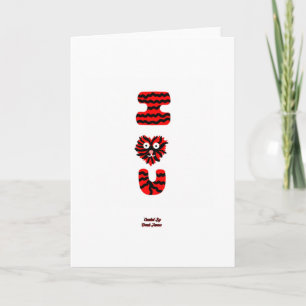 I Fuzzy U Standard Vertical Greeting Card