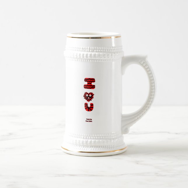 I Fuzzy U Stein Mug (Right)